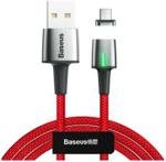 Baseus Kabel magnetyczny Zinc USB-C 2A 200cm czerwony (02124)