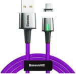 Baseus Kabel magnetyczny Zinc USB-C 3A 100cm fioletowy (02120)