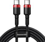 BASEUS KABEL USB-C BASEUS CAFULE, QC 3.0, PD 2.0, 100W, 5A, 2M (CZERWONO-CZARNY) (BSU1520REDBLK)