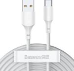 BASEUS KABEL USB-C BASEUS SIMPLE WISDOM, 40W, 5A, 1.5M (BIAŁY) 2SZT. (BSU1917WHT)