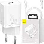 Baseus Ładowarka Sieciowa USB-C PD 25W + kabel USB Biały (2677)