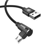 Baseus Mvp Cable Kątowy Dwustronny MicroUSB 2m Czarny