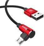 Baseus Mvp Cable Kątowy Dwustronny MicroUSB 2m Czerwony