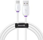 Baseus Purple Ring kabel przewód USB Typ C 40W QC3.0 10V/5A 1m biały (CATZS-02)