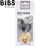 Bibs 2-Pack M Iron & Beige Smoczek Kauczuk Hevea