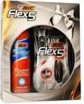 Bic Zestaw Flex 5 Comfort Maszynki Do Golenia 1 Op.3Szt + Pianka Sensitive 250Ml