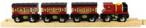 Bigjigs® Rail Duży Czerwony Pociąg Z Wagonami Sypialnymi Oraz Torami