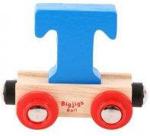 Bigjigs Wagon Z Magnesem I Literką T Drewno 1204