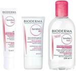 Bioderma Sensibio Eye Kremowy Żel Pod Oczy 15ml + Ar Krem Aktywny Do Skóry Z Problemami Naczynkowymi 40ml + H2O Płyn Micelarny 250ml