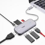 BLITZWOLF ADAPTER 7W1 BLITZWOLF BW-TH5 HUB USB-C DO 3XUSB 3.0, HDMI, USB-C PD, SD, MICROSD BLZ155