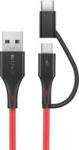 BlitzWolf Kabel USB BlitzWolf Micro + adapter USB-C BW-MT3 (BWMT318M)