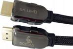 BOCIAN KABEL HDMI 2.1 PREMIUM 4K 8K MIEDŹ 48GBPS NYLON 2M