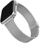 Bransoleta Milanese pasek Alogy do Apple Watch 42/44/45mm Srebrna (43841)