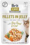 Brit Care Cat Fillets In Jelly Fine Trout And Cod 85G