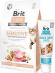 Brit Care Cat Grain Free Sensitive Healthy Digestion&Delicate Taste 400g + Pasta z kremem serowym