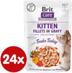 Brit Care Cat Kitten Fillets In Gravy With Tender Turkey 24X85G