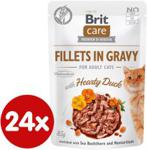 Brit Care Cat Pouches Fillets In Gravy With Hearty Duck 24X85G