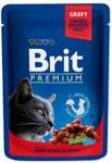 Brit Premium Cat Adult Wołowina + Groszek Saszetka 100G