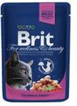 Brit Premium Cat Łosoś Pstrąg 12X100G