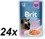 Brit Premium Cat Sterilised Salmon Gravy 24x85g