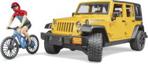 Bruder 02543 Zabawka Jeep Wrangler Rubicon + rower i figurka