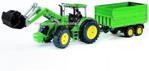 Bruder 03055 Traktor John Deere 7930 z ładowarką i przyczepą 2-osiową