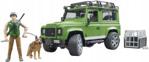 Bruder LandRover Defender z figurką leśnika i z psem (02587)