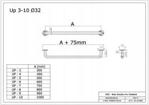 BSD Uchwyt Prosty 60cm UP - 6 B32 malowany proszkowo