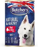 Butcher's Natural&Healthy Dog z wołowiną i ryżem pasztet 24x390g