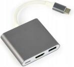 CABLEXPERT ADAPTER USB TYP-C (M) -> USB TYP-C USB 3.0 HDMI (ACMHDMIF02SG)