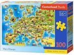 Castorland Mapa Europy Puzzle 100El.