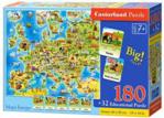 Castorland Puzzle Mapa Europy Z Quizem 180El.