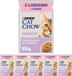 CAT CHOW SENSITIVE z łososiem i cukinią 6x85g