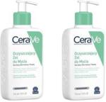 CERAVE Oczyszczający Żel do Mycia z ceramidami dla skóry normalnej i tłustej 2x236 ml + Płyn micelarny 295ml