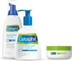 Cetaphil ZESTAW: EM emulsja micelarna do mycia 236ml (pompka) + lekka pianka do mycia twarzy 236ml + krem nawilżający do twarzy na noc