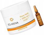 Clarena Power Mask +100% Vit C AA2G Maska Rozświetlająca ze 100% Aktywną Witaminą C i Jedwabiem 100ml + 3ml