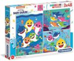 Clementoni Puzzle 3X48El Baby Shark 25261