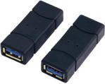 Conrad ADAPTER USB 3.0 A ŻEŃSKI A ŻEŃSKI, CZARNY (52792002355)