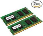 Crucial 8GB (2x4GB) DDR3 1333 MT PC3-10600 SODIMM 204pin for Mac (CT2C4G3S1339MCEU)