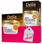 Delia Cosmetics Gold&Collagen Krem Do Twarzy +Serum Do Twarzy 45+