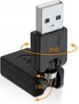 Delock Adapter USB AM - USB AF kątowy 360/180 (65260)