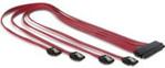 DeLOCK Cable SAS 32pin > 4x SATA metal (SFF 8484 - 4x SATA) 50cm (83044)