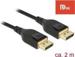 DELOCK DISPLAYPORT M/M 20 PIN V1.4 2M 8K CZARNY (85660)