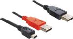 Delock Kabel 2x USB 2.0 (AM) - MiniUSB 0.3m (83178)