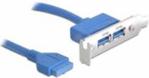 DeLOCK Kabel Adapter DELOCK Slotblech USB3.0 Pinheader > 2x USB3.0 A-Bu. (Low (82976)