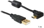 DELOCK KABEL MICRO USB 2.0 KĄTOWY LEWY/PRAWY 1M (83147)