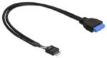 Delock kabel USB 3.0 płyta główna F > USB 2.0 płyta główna M, 0.3m (83095)