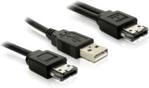 DeLOCK Power Over eSATA Y- cable > USB/eSATA male 1m (84387)