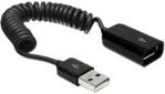 Delock przedłużacz spiralny USB 0.20-0.60m AM-AF (83163)