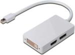 Digitus Adapter DisplayPort 1.1a miniDP-DP+HDMI+DVI 0.2m (AK-340509-002-W)